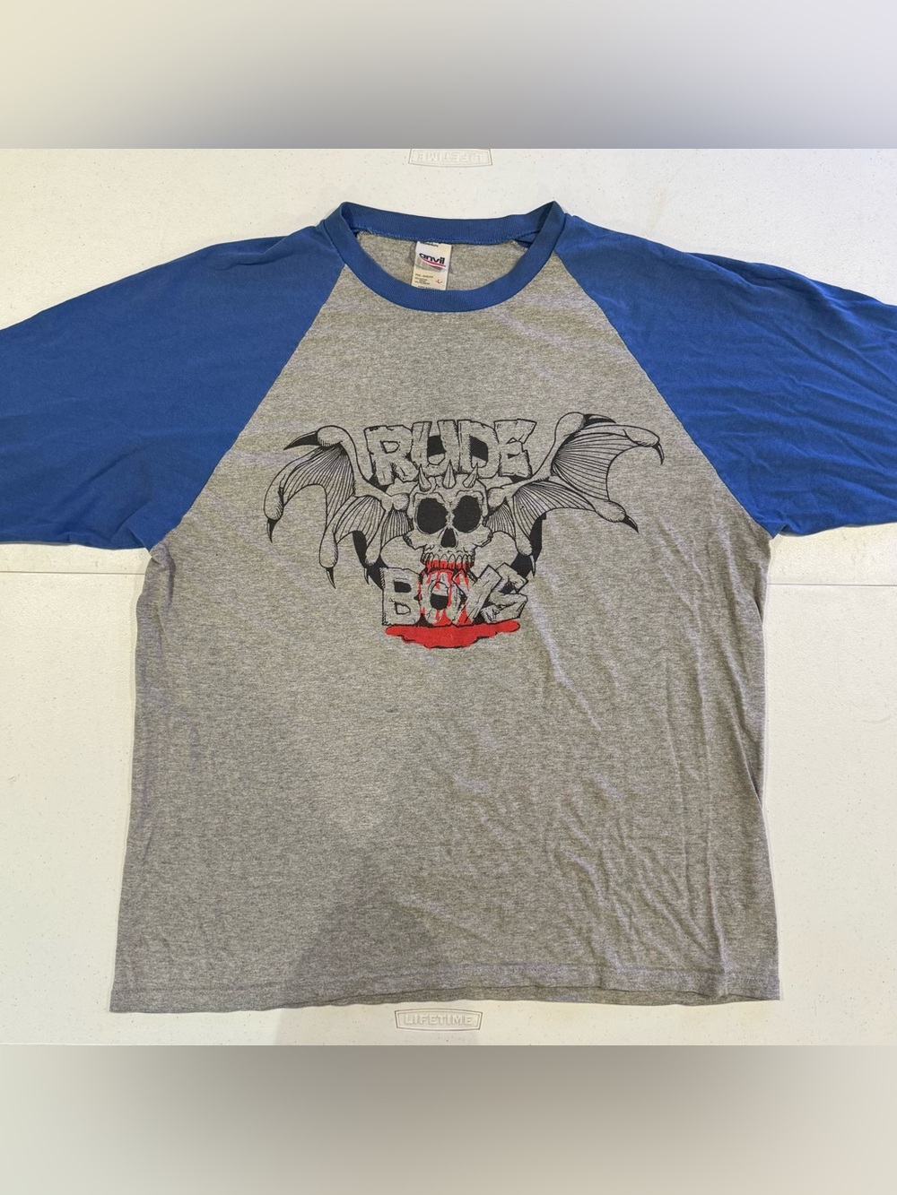 Vintage Rude Boys 3/4 sleeve t shirt size large
